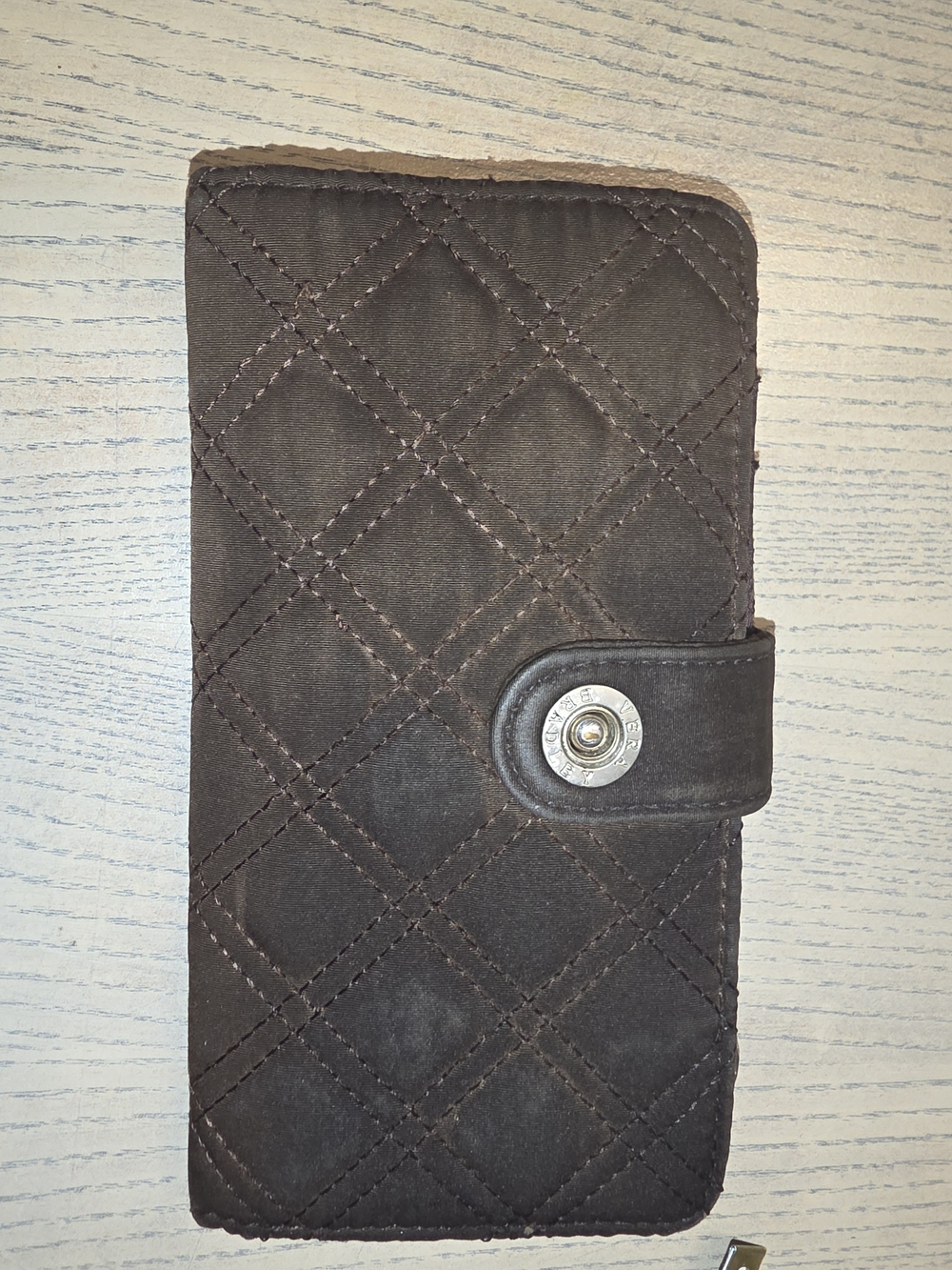 Vera Bradley Brown Quilted Snap Wallet Phone Case